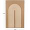 Brown Polyester Geometric Home Wall Decor with Tan Layered Arch